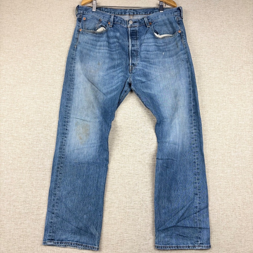 Vintage Levis 501 Mens 38x30 Thigh Distressed Jeans Grunge/ Skate Vibe Denim